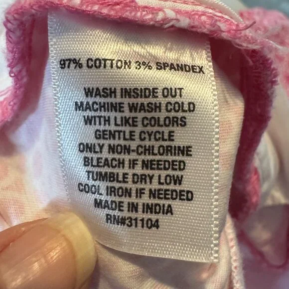 Crown Ivy Shelby Scallop Shorts Womens Pink White Printed 4" Size 12 - Picture 5 of 11